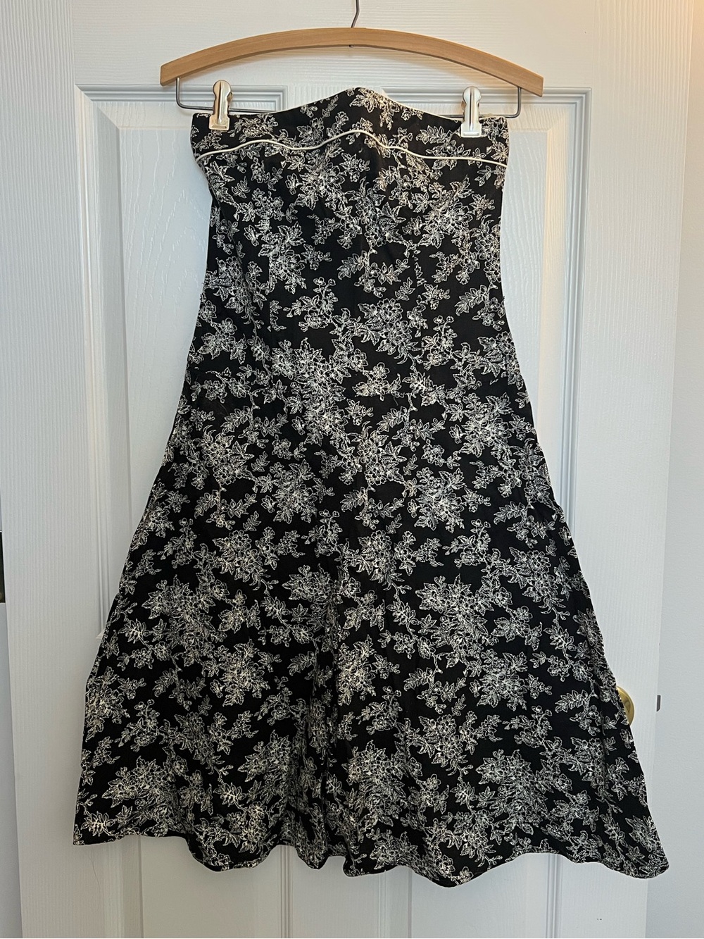 Vintage Y2K A Line Strapless Dress